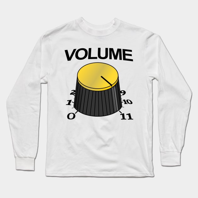 VOLUME 11 Volume Knob Music Guitar Musician Gifts VU Guitar & Bass Meme Long Sleeve T-Shirt by blueversion